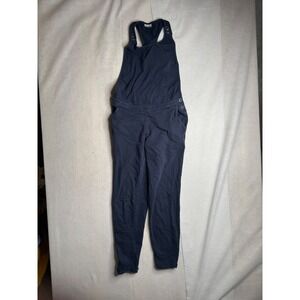 Noisy May NMVIGGA Tall Jumpsuit Navy Blue Cotton Sweatshirt Bib Overalls Mens M